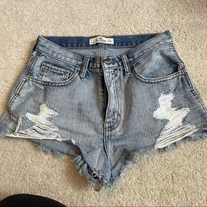 Hollister Ripped Denim Shorts